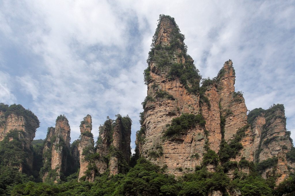 Pico en la montaña Tianzi en Zhangjiajie
